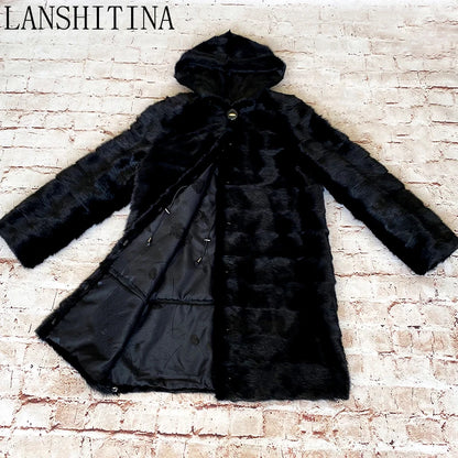 High Quality 100% Real Mink Fur Coat Removable Sleeves And Bottom Winter Genuine Leather Coat And Jacket Natural Fur Coat