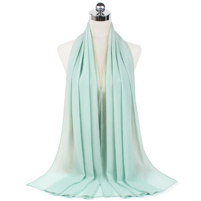 Muslim Chiffon Hijab Scarf Women Long Solid Color Head Wrap For Women Hijabs Scarves Ladies Muslim Veil Jersey Hijabs
