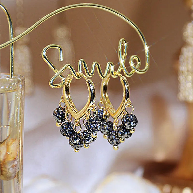 2023 New French Fashion Earring Temperament Luxury Top Quality Zircon Earrings 2021 Trend Personalized Luxury Jewelry Pendant