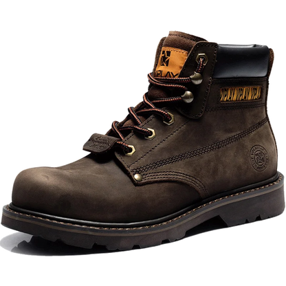 Men  Boots  Leather Shoes Men Popular Comfy Spring Autumn  Shoes Working Ankle Boots  Waterproof Shoes Lovers Shoes Yellow Boots