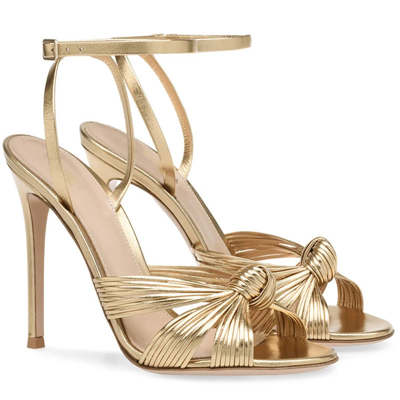 【Measure Your Feet Length Before Order】Strappr Luxury Sandals Elegant Women's Designer Ladies High Heeled Wedding Shoes 7-I-SL-3