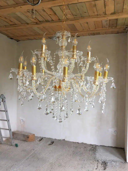 Modern Crystal Led Chandelier Cognic/TR GOLD/Silver K9 Large 6/8/10/15/18 Arm Living Room Lustres De Cristal Lighting Fixture