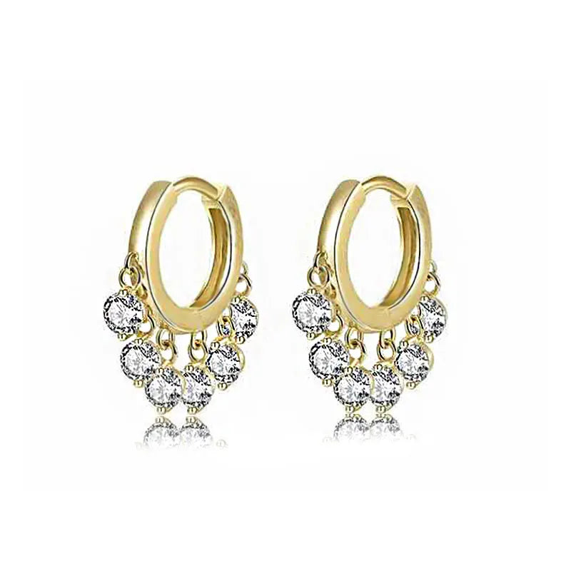 2023 New French Fashion Earring Temperament Luxury Top Quality Zircon Earrings 2021 Trend Personalized Luxury Jewelry Pendant