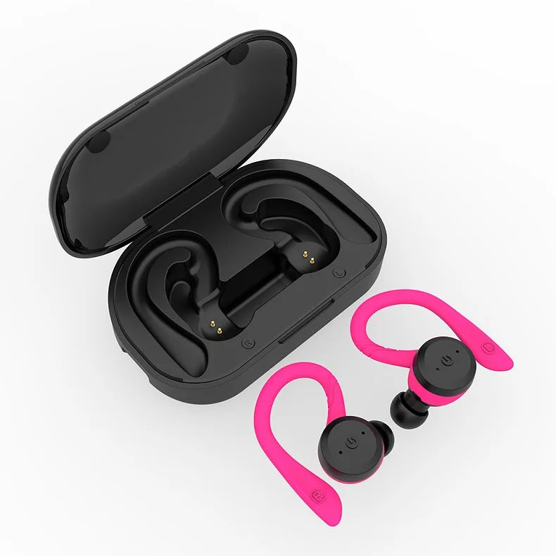 20 Hours Play Time Swimming Waterproof Bluetooth Earphone Dual Wear Style Sport Wireless Headset TWS IPX7 Earbuds Stereo