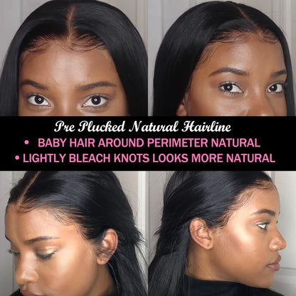 ISEE HAIR 13x6 HD Lace Frontal Wigs Human Hair Straight Full Lace Front Wigs For Women Pre-plucked Transparent Lace Wigs On Sale