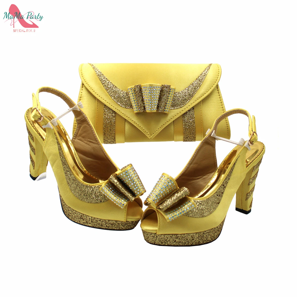 2024 High Quality Fashion Nigerian Women Shoes Matching Bag Set in Royal Blue Color Specials Design with Appliques for Party