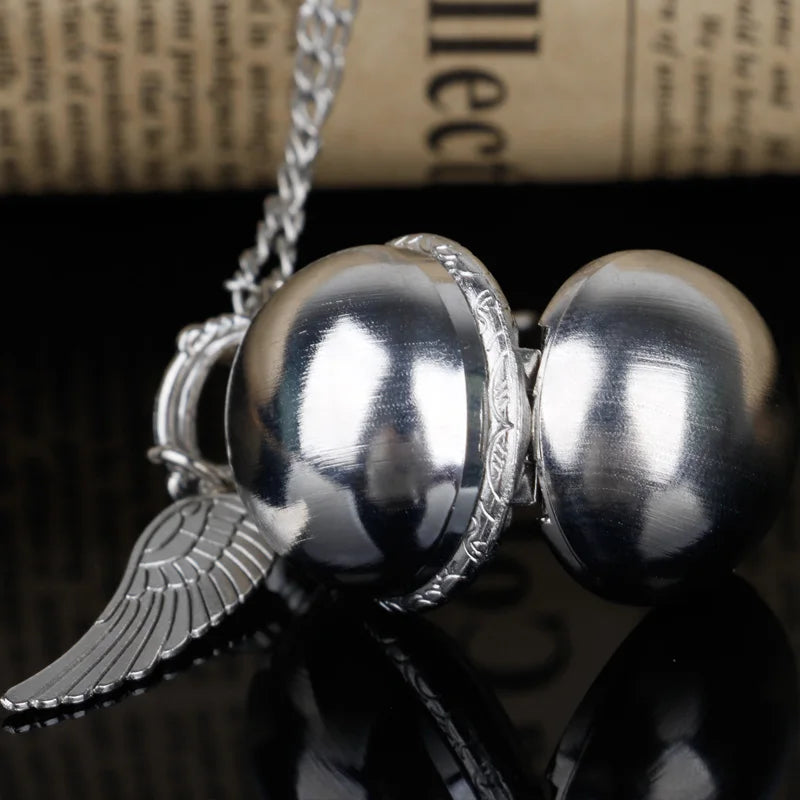 Steampunk Fashion Ball Quartz Pocket Watches With Pendant Necklace Chain Children Best Xmas Gifts