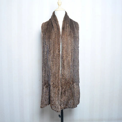 2026 Lady Luxury Authentic Mink Fur Shawl Scarf Winter 100%Natural Mink Fur Real Scarf Shawl Fashion Genuine Mink Fur Ponchos