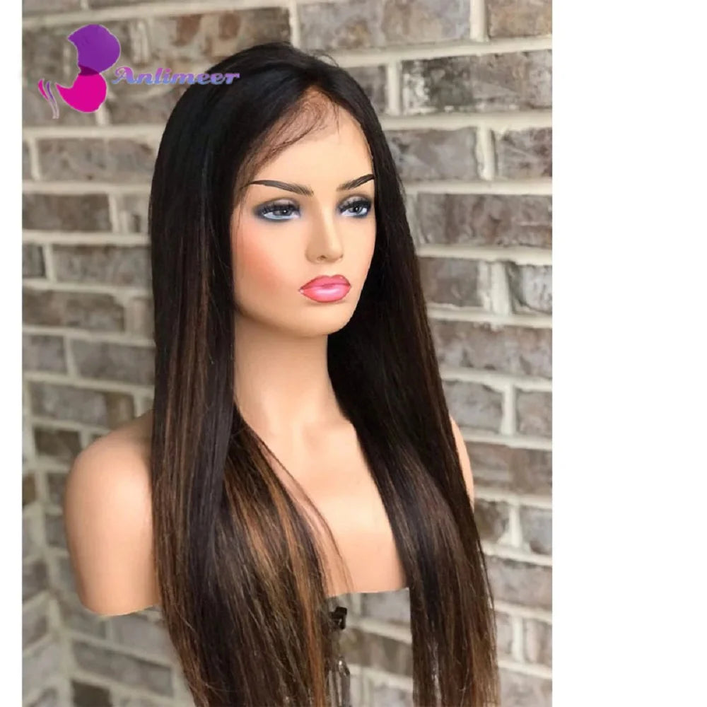 #4/27 Brown Light Blonde Loose Wave Glueless Human Hair 13x4 Silk Top Lace Front Wigs Bleached Knots 13x6/360 Lace Front Wigs