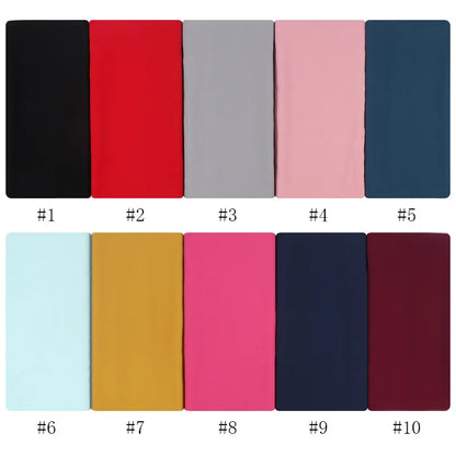 New Fashion Women Solid Chiffon Headscarf Ready To Wear Instant Hijab Scarf Muslim Shawl Islamic Hijabs Arab Wrap Head Scarves