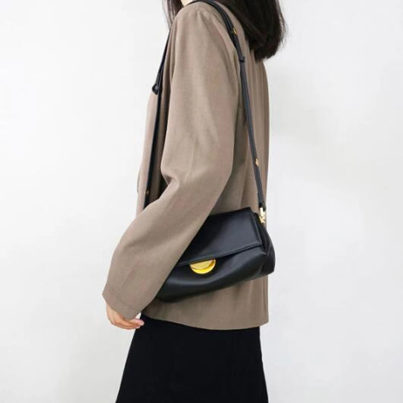 Leather Shoulder Bag for Women, Crossbody Bags, Multi Pockets, Adjustable Strap Purse, Luxury Handbag, Brand Design, Fashion