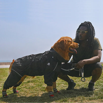 Waterproof Pet Dog Outdoor Jacket Clothes Winter Warm Coat  Big Jumpsuit Reflective Raincoat For Small Medium Large Dogs