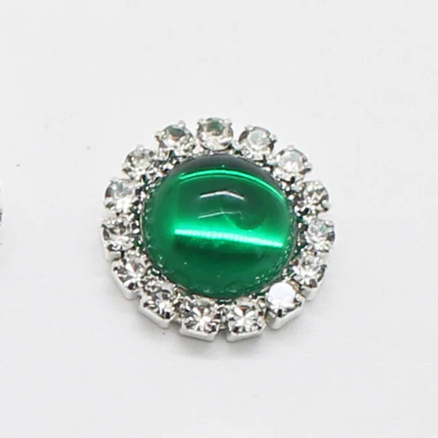NEW Style 10pcs 15mm Glossy beads Round Diy jewelry Accessories Rhinestone Plate Wedding Invitation Clothing Accessories