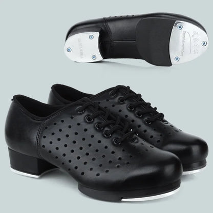 Sports Dance Shoes Adult Children Performance Tap Dance Shoes Soft Sole Natural Leather Shoes Step Sneakers Dance Shoes