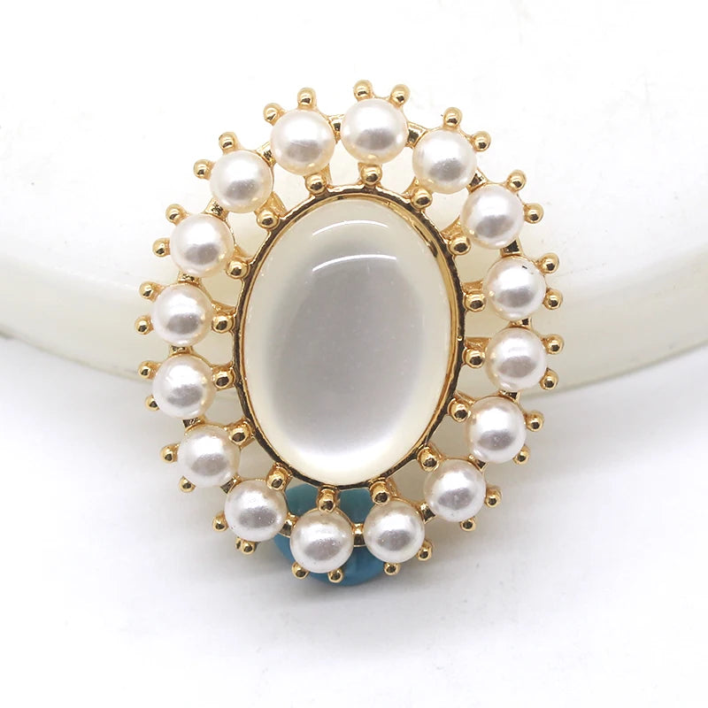 Exquisite 10pcs/set alloy metal pearl DIY jewelry accessories rhinestone crystal wedding invitation clothing artwork
