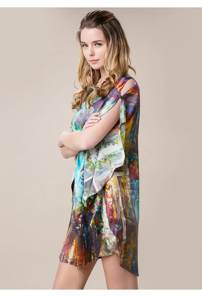 100% Mulberry Silk Nightgowns For Women  Long   Silk Nightdress  Real Silk sleepwear  Ladies Female   Gift Loose Large Free size