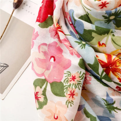 2026 Luxury Brand Ink Painting Floral Tassel Viscose Shawl Scarf Lady High Quality Pashmina Hijab and Wraps Foulard Muslim Sjaal