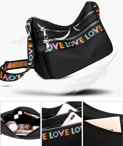 Women's Crossbody Bag Waterproof Nylon Oxford Shoulder Messenger Bags Casual Large Capacity Handbag Ladies Travel Shopping Tote