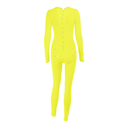 Sexy Pyjama Women's Jumpsuit Suit Button-down Front Back Butt Open Ass Flap Jumpsuit Pajamas Loungewear Buttoned Sleepwear