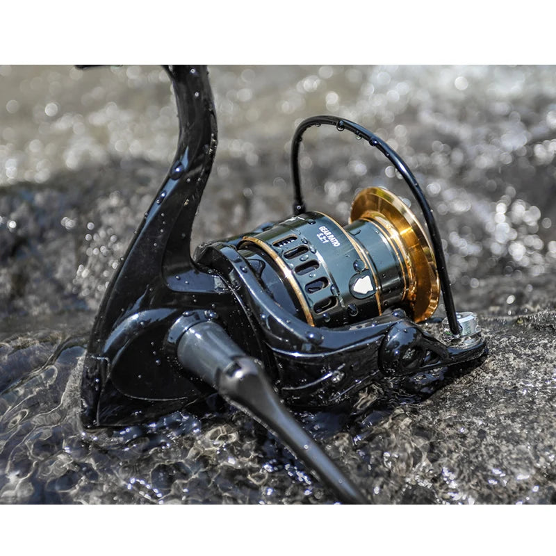 LINNHUE 2020 New Fishing Reel HE1000-7000 Max Drag 10kg Reel Fishing 5.2:1 High Speed Metal Spool Spinning Reel Saltwater Reel