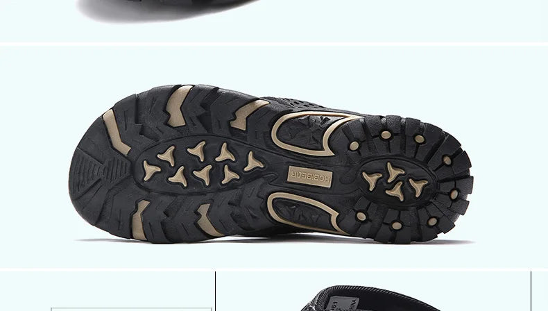 Summer Outside PU Leather Mens Flip Flops Slippers Outdoor Beach Shoes Flip Flop Plus Big Size 49 50 51 52 Hot Sale Dropshipping