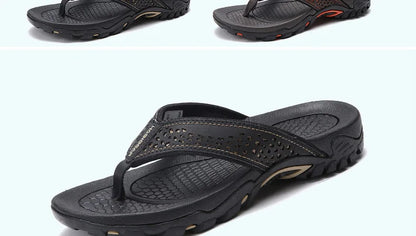 Summer Outside PU Leather Mens Flip Flops Slippers Outdoor Beach Shoes Flip Flop Plus Big Size 49 50 51 52 Hot Sale Dropshipping