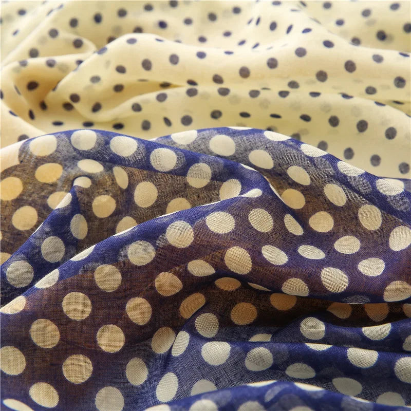 2020 New Fashion Print Summer Women cotton Scarf Polka Dot Beach Hijab Shawls and Wraps Female Foulard Echarpe Designer Bandana