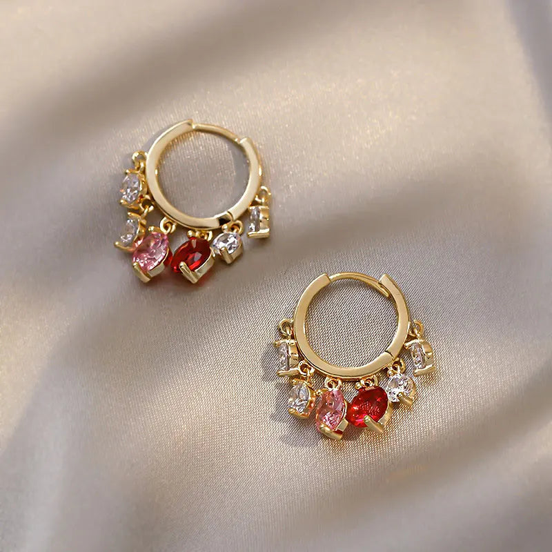 2023 New French Fashion Earring Temperament Luxury Top Quality Zircon Earrings 2021 Trend Personalized Luxury Jewelry Pendant