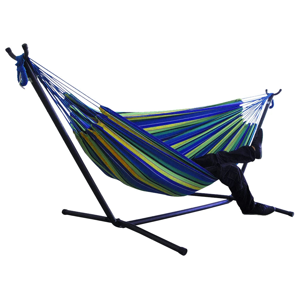 Outdoor Convenient Portable Canvas Hammock No Stand Multi-functional Practical Camping Sleep Swing Hanging Bed Garden Furniture