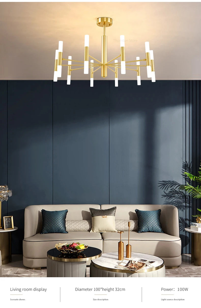 Lights For Living Room Dining Room Nordic Pendant Light Modern Ceiling Chandeliers Bedroom Decoration Lamp Gloden Light Fixrurn
