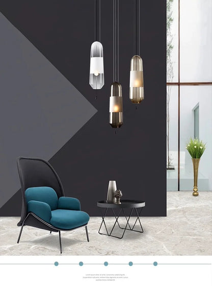 Restaurant Chandelier Lights Bedroom Bedside Living Dining Room Pendant Lamps Glass Decoration Nordic Hanging Kitchen Lighting