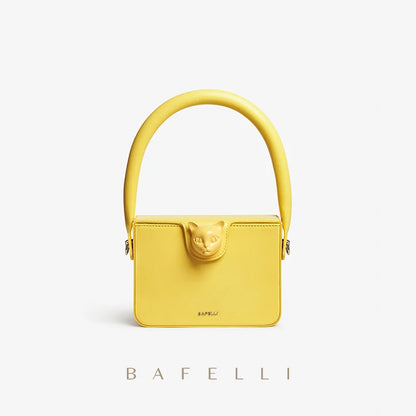 BAFELLI 2026 BAGS FOR WOMEN'S HANDBAG FASHION TREND BOXY LUXURY DESIGNER BRAND GENUINE LEATHER ORIGINAL FLAP PURSE EVENING CAT