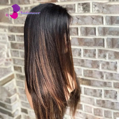 #4/27 Brown Light Blonde Loose Wave Glueless Human Hair 13x4 Silk Top Lace Front Wigs Bleached Knots 13x6/360 Lace Front Wigs