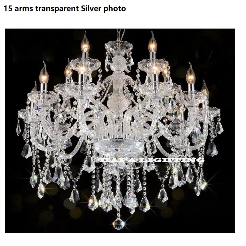 Modern Crystal Led Chandelier Cognic/TR GOLD/Silver K9 Large 6/8/10/15/18 Arm Living Room Lustres De Cristal Lighting Fixture