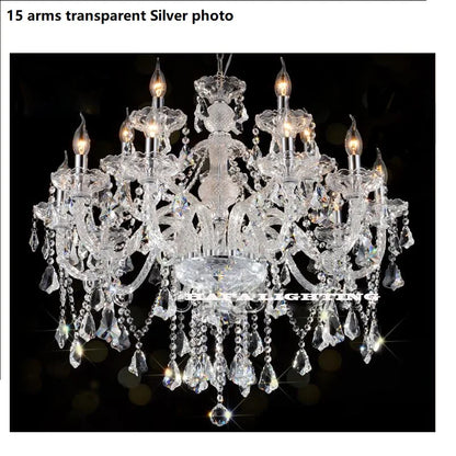 Modern Crystal Led Chandelier Cognic/TR GOLD/Silver K9 Large 6/8/10/15/18 Arm Living Room Lustres De Cristal Lighting Fixture