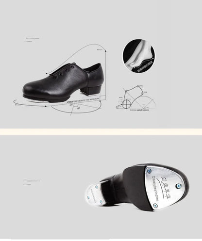 Sports Dance Shoes Adult Children Performance Tap Dance Shoes Soft Sole Natural Leather Shoes Step Sneakers Dance Shoes