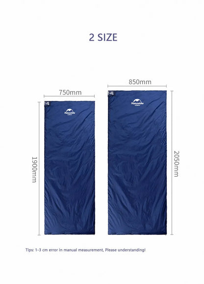 Naturehike Sleeping Bag LW180 Outdoor Ultralight Portable Waterproof Summer Sleeping Bag Envelope Cotton Camping Sleeping Bag