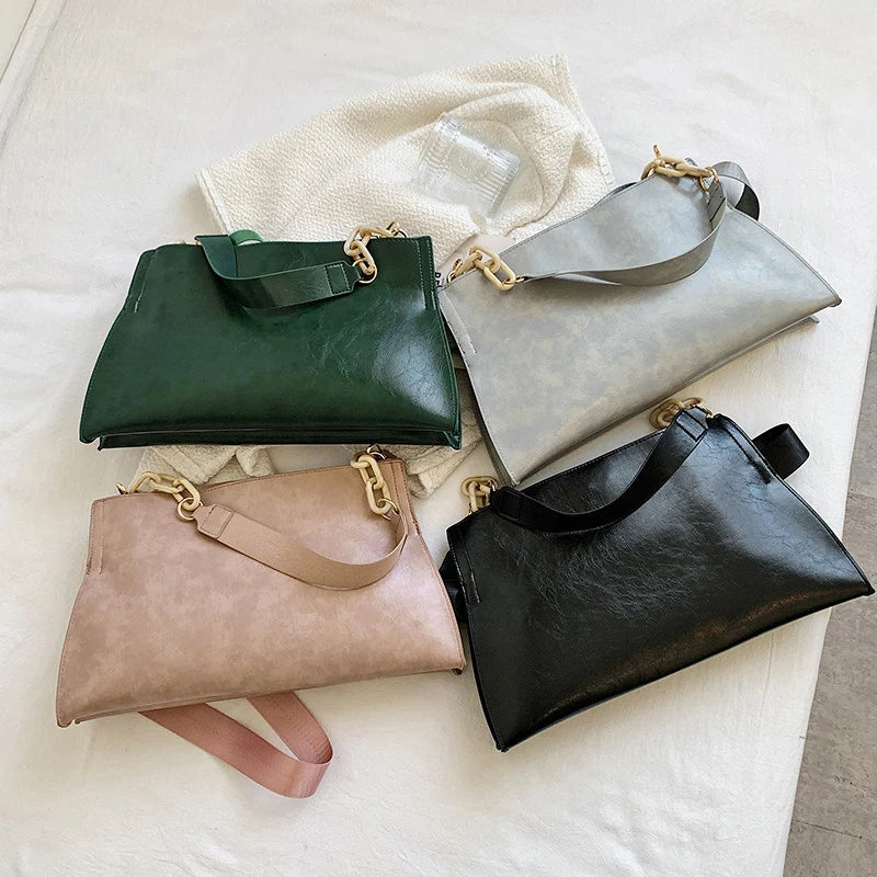 2026 New Design Handbags Women Shoulder Bag Soft Synthetic Leather Crossbody Large Capacity Fashion Female Underarm Bags