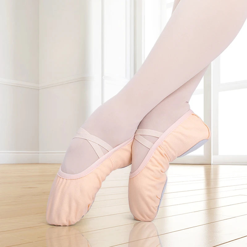 Girls Ballet Shoes for Woman Ballerina Shoes Ballet Flats Women Canvas Soft Sole Dance Slippers Children Practise Dance Shoes