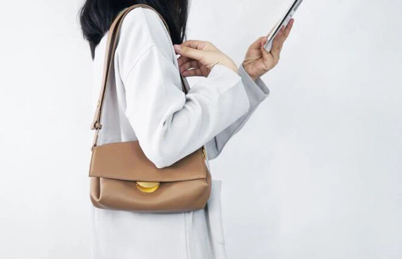 Leather Shoulder Bag for Women, Crossbody Bags, Multi Pockets, Adjustable Strap Purse, Luxury Handbag, Brand Design, Fashion