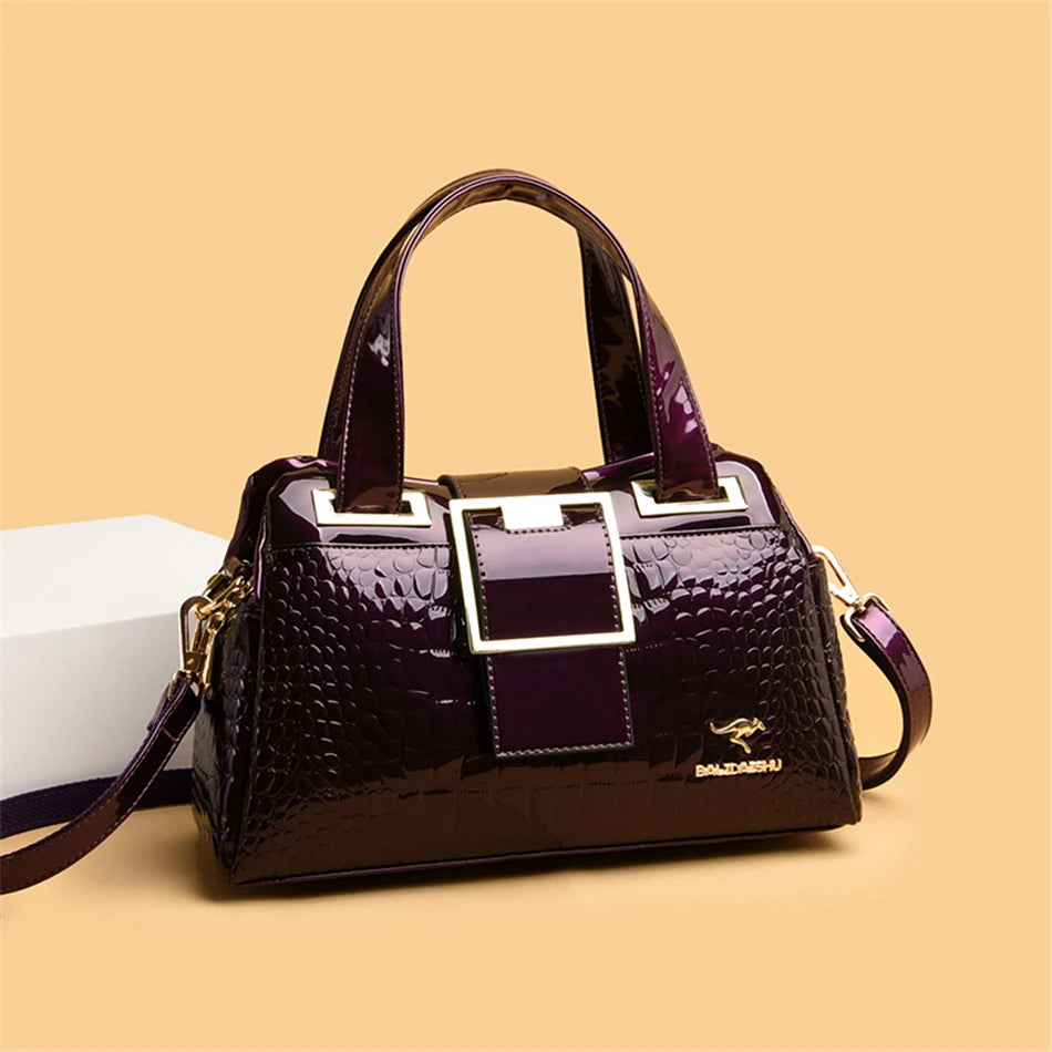 Luxury Designer Handbag Brand Crossbody Bags For Women 2024 New Crocodile Pattern Leather Shoulder Bags Casual Tote Bag Bolsos
