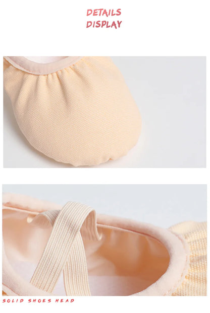 Girls Ballet Shoes for Woman Ballerina Shoes Ballet Flats Women Canvas Soft Sole Dance Slippers Children Practise Dance Shoes