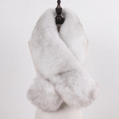 New Winter Lady Natural Luxury Real Fox Fur Scarf Shawl Full Pelt Warm Soft 100% Genuine Fox Fur Scarves Women Real Fur Muffler