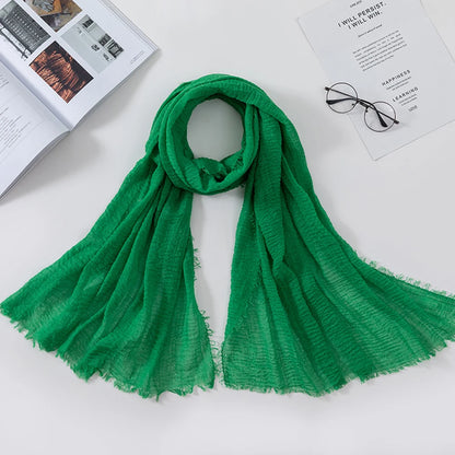 2026 Muslim Fashion Women Crinkle Hijab Scarf Soft Solid Head Scarves Turban Shawls and Wraps Hijab femme musulman kopftuch