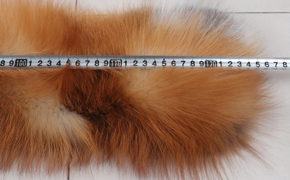 New Winter Lady Natural Luxury Real Fox Fur Scarf Shawl Full Pelt Warm Soft 100% Genuine Fox Fur Scarves Women Real Fur Muffler