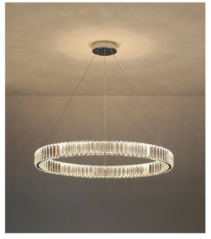 Modern Luxury Led Dimmable Pendant Lights Lustre Living Room Chandelier Lamp Fixtures Foyer Shiny Steel  Luminarias Light