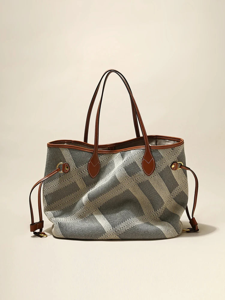 Elegant Ladies Durable Canvas Beach Tote Bag 2026 Shopper Big Handbags and Purses For Female Designer Women's Shoulder Bag