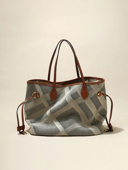Elegant Ladies Durable Canvas Beach Tote Bag 2026 Shopper Big Handbags and Purses For Female Designer Women's Shoulder Bag