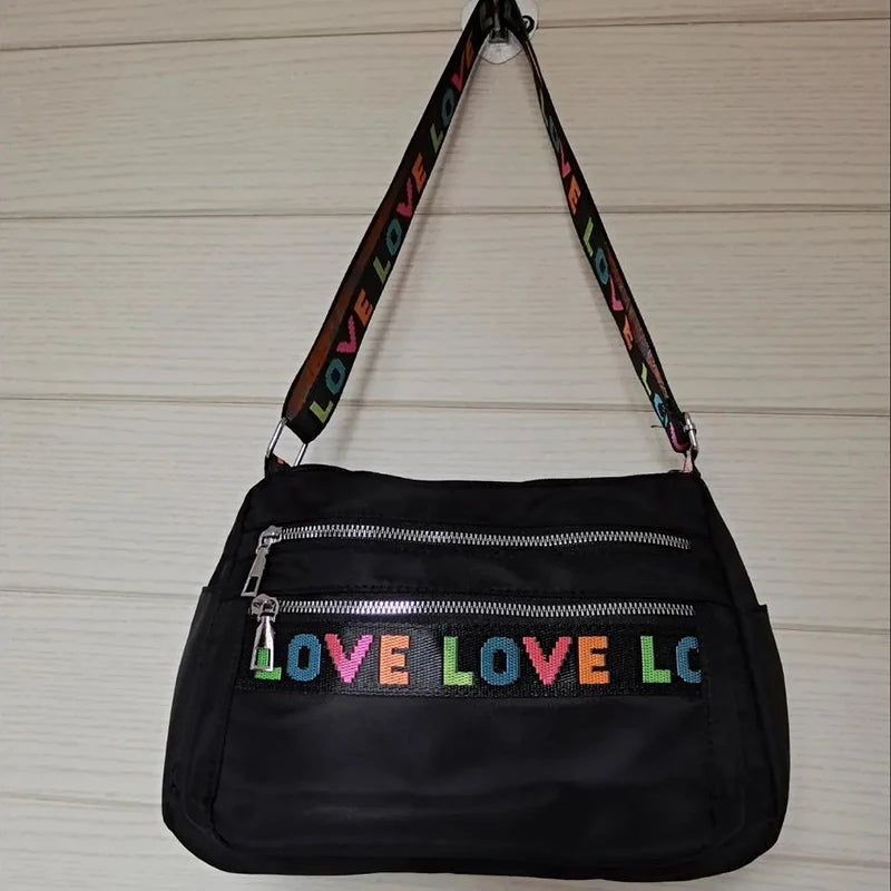 Women's Crossbody Bag Waterproof Nylon Oxford Shoulder Messenger Bags Casual Large Capacity Handbag Ladies Travel Shopping Tote