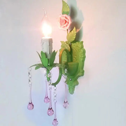 Pink Rose Wedding Chandelier Lighting Restaurant Chandeliers Crystal Lamp Ceiling Bedroom Chandelier Modern Lustre Crystal Light